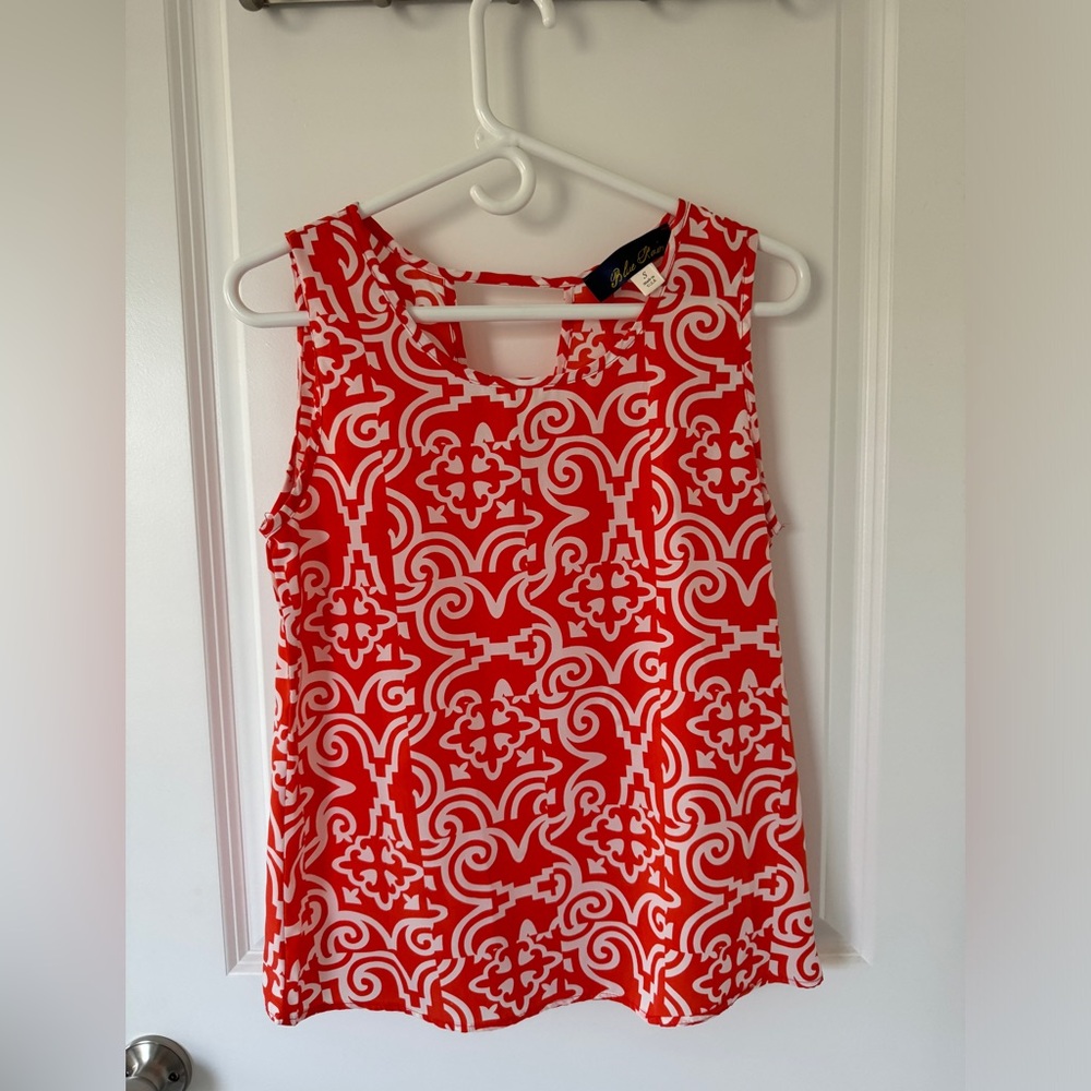 Francesca’s Blue Rain Orange Tank